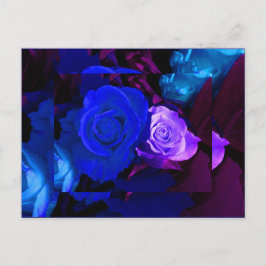 Postal Rosa morado azul