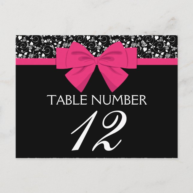 Postal Rosa negra y blanca rosada (Anverso)