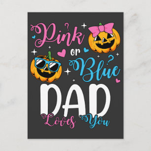 Postal Rosa o Azul Papá te Ama Calabaza Bebé