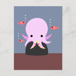 Postal rosa octopus