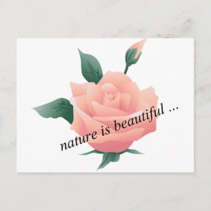 Postal Rosa (Peach) - Bonita naturaleza