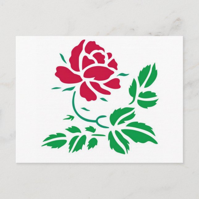 Postal Rosa Roja (Anverso)