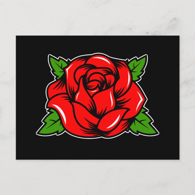 Postal Rosa Roja (Anverso)