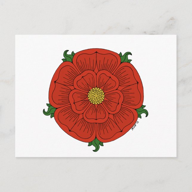 Postal Rosa Roja de Lancaster (Anverso)