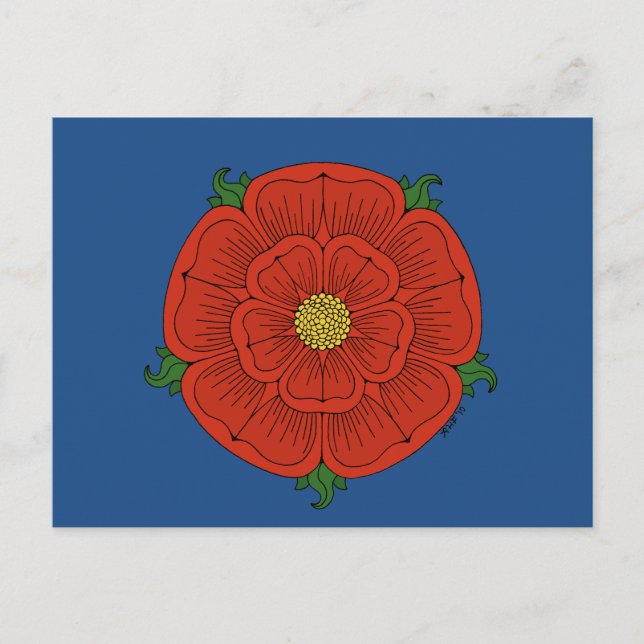 Postal Rosa Roja de Lancaster (Anverso)