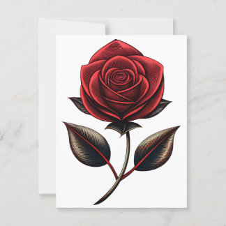 Postal rosa rojo