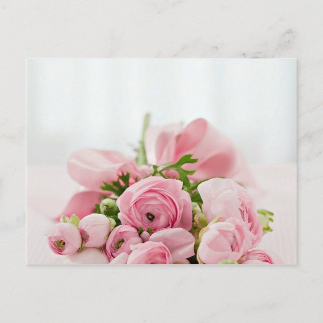 Postal Rosa rosa Bouquet (Anverso)