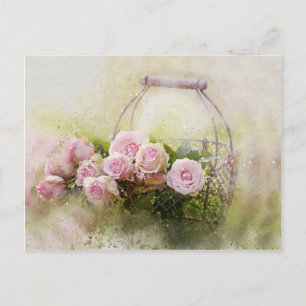 Postal Rosa rosa Bouquet