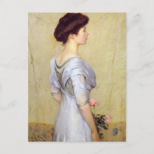 Postal Rosa rosa de Lilla Cabot Perry