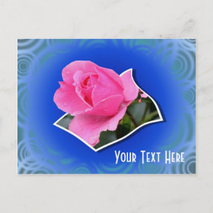 Postal rosa Rosebud Personalizable floral