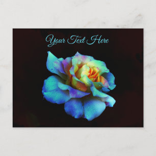 Postal Rosa teñido de marea turquesa *personalizar