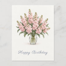 Rosa Tímido Stocks Feliz Cumpleaños