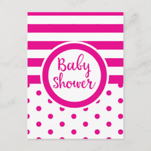 Postal Rosa vintage Baby Shower
