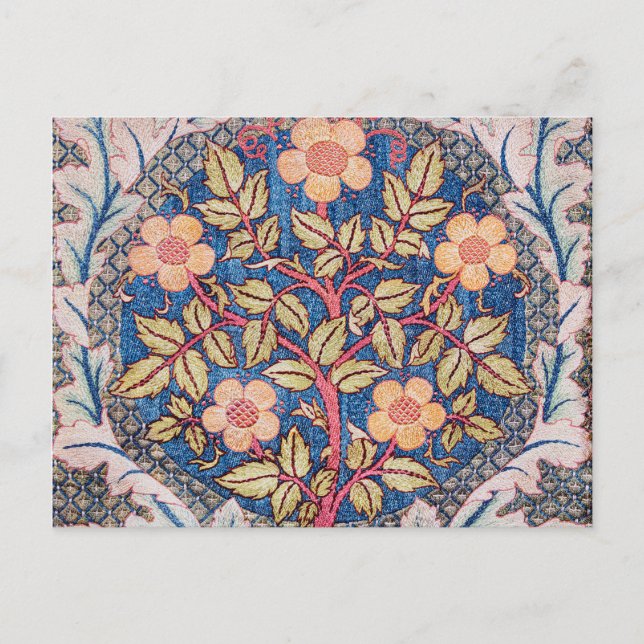 Postal Rosa Wreath, William Morris (Anverso)