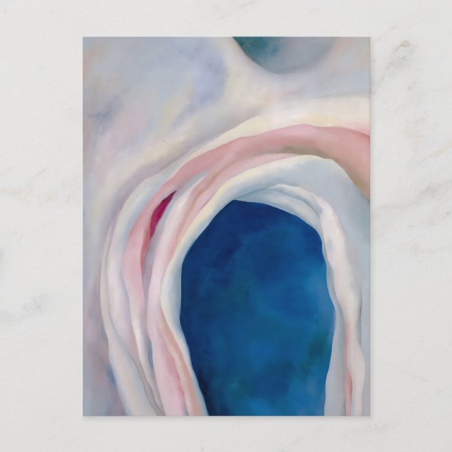 Postal Rosa y azul musical por O'Keeffe (Anverso)