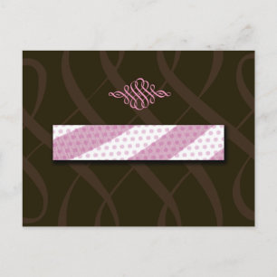 Postal rosa y chocolate lúcida de 311
