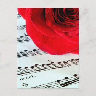 Postal Rosa y música - Music Lover