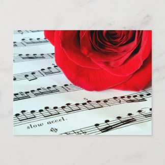 Postal Rosa y música - Music Lover
