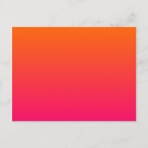 Postal Rosa y Naranja Ombre