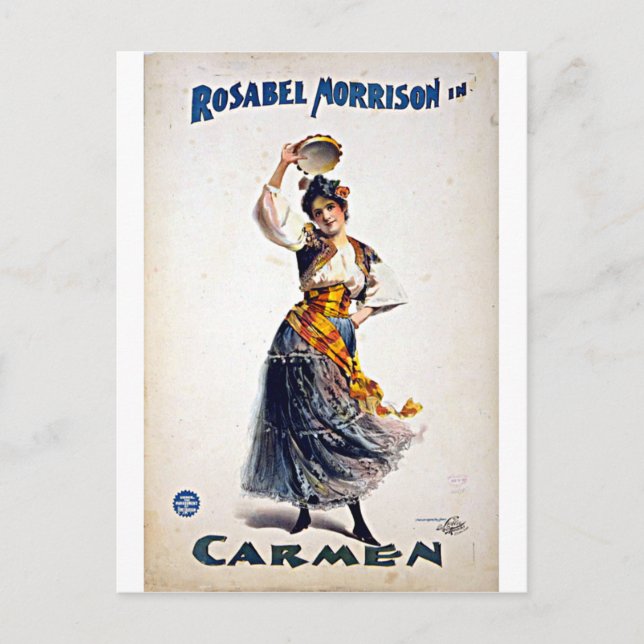 Postal Rosabel Morrison en Carmen (Anverso)