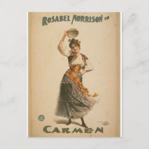 Postal Rosabel Morrison, en el teatro retro 'Carmen'