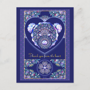 Postal Rosace azul o rojo para bebé y niño