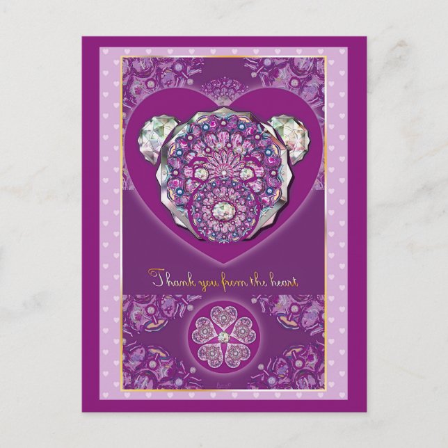 Postal Rosace azul o rojo para bebé y niño (Anverso)