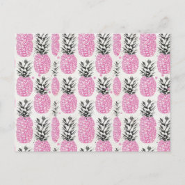 Postal rosada con piña