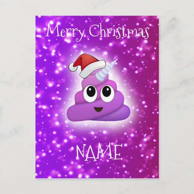 Postal rosada linda de la emoji del impulso del (Anverso)