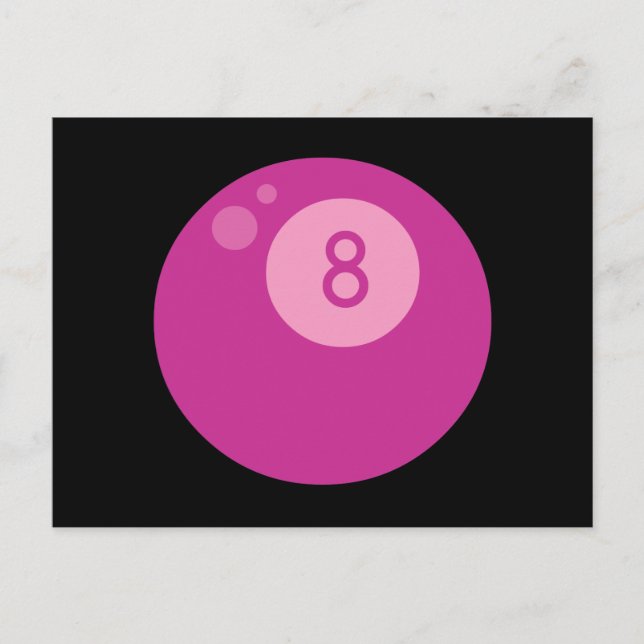Postal rosado8ball (Anverso)