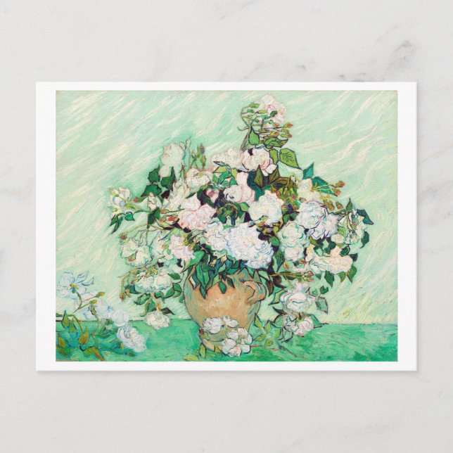 POSTAL "ROSAS" 1890 POR VINCENT VAN GOGH POSTCARD (Anverso)