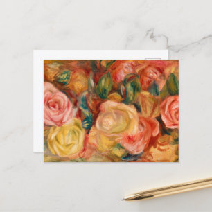 Postal Rosas, 1912 por Pierre-Auguste Renoir