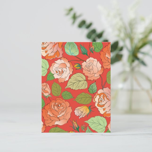 Postal Rosas 26 (Anverso de pie)