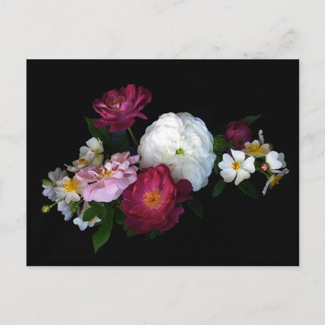 Postal Rosas a la antigua (Anverso)