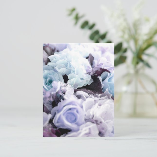 Postal Rosas acuarelas 26 (Anverso de pie)