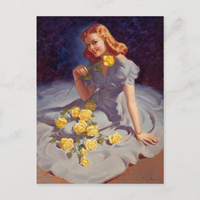 Postal Rosas Amarillas (Anverso)