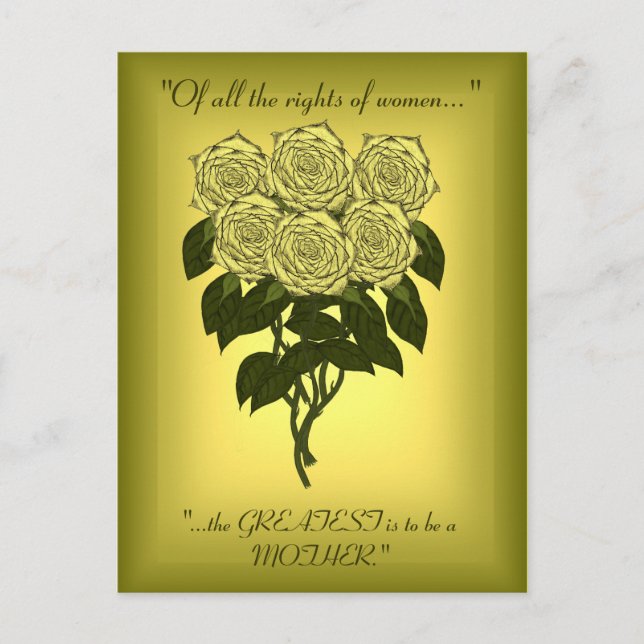 Postal Rosas amarillas (Día de la Madre) (Anverso)