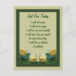 Postal Rosas Amarillas sólo para hoy Inspiradoras