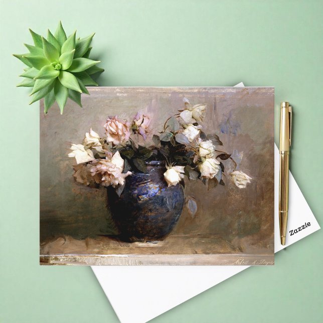 Postal Rosas de Abbott Handerson Thayer (Subido por el creador)