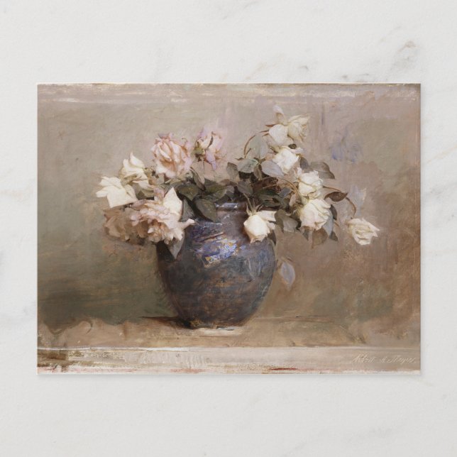 Postal Rosas de Abbott Handerson Thayer siguen con flores (Anverso)