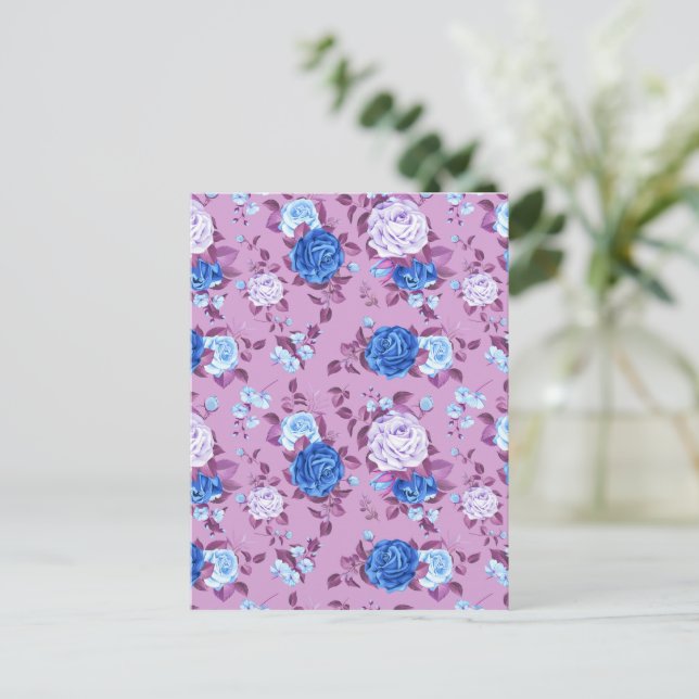 Postal Rosas de acuarela 18 (Anverso de pie)