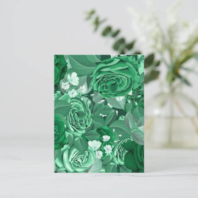 Postal Rosas de acuarela 36 (Anverso de pie)