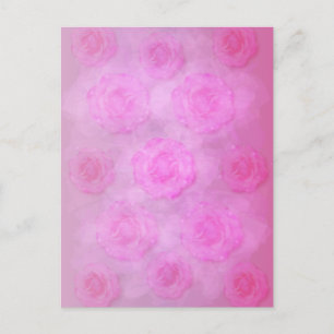 Postal Rosas de acuarela PINK