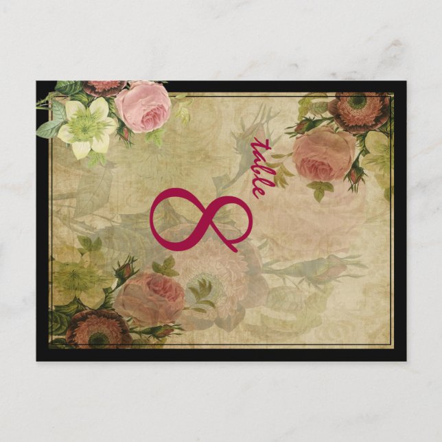 Postal Rosas de casitas de campo antiguas de PixDezines/t (Anverso)