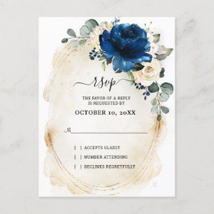 Postal Rosas de marfil de la Marina Gold White Champagne