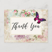 Rosas de mariposa rosada y Shabby Vintage gracias
