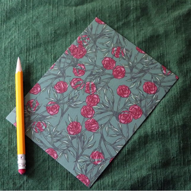 Postal Rosas de patrones Rosas Patrones Flores de arte fl (Subido por el creador)