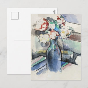 Postal Rosas de Paul Cézanne en una botella (PERSONALIZAR