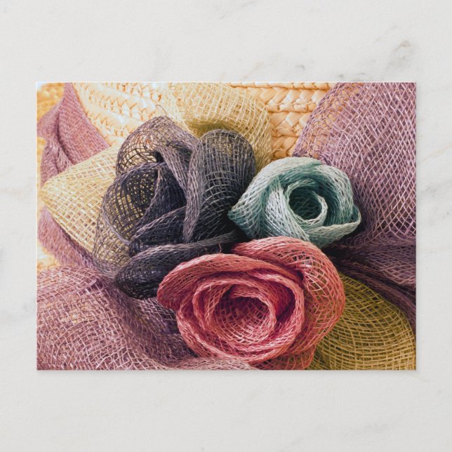 Postal Rosas de Raffia (Anverso)