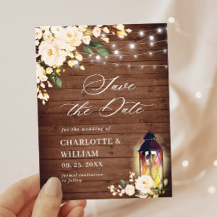 Postal Rosas de Rubor: Boda de Madera Rústica salva la fe